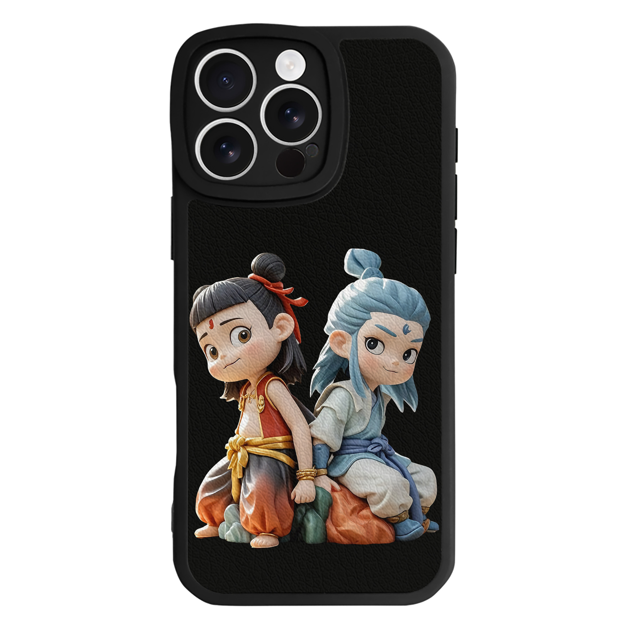 （画像用） Ne Zha 2 ナタ 魔童の大暴れ 【iPhone 16シリーズ対応】シリコンスマホケース（レザー調） 材質：シリコン